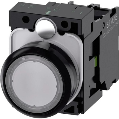 Siemens 3SU11020AB701BA0 3SU1102-0AB70-1BA0 tlačítko plastový přední prstenec, plochý hmatník tlačítko čirá 1 ks Piece