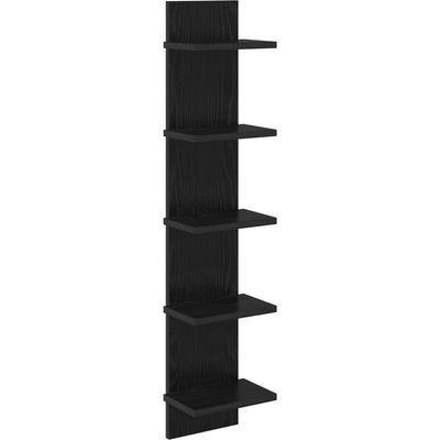vidaXL Стенен рафт Черен дъб 22 x 15 x 100 см Инженерна дървесина (8012422)