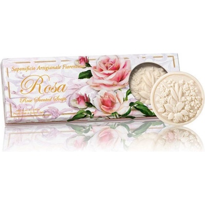 Saponificio Artigianale Fiorentino prírodné mydlo ruža 3 x 125 g