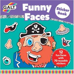 Galt Книжка със стикери Galt „Забавни лица