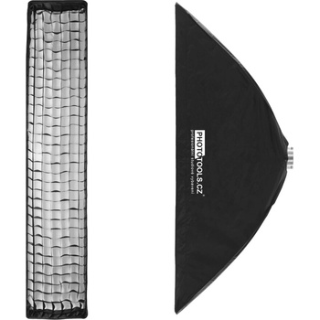 Phototools Stripbox KS 30x140 cm dáždnikový s voštinou, adaptér Bowens