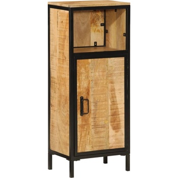 vidaXL Шкаф за баня 40x27x90 см мангово дърво масив и желязо (358571)