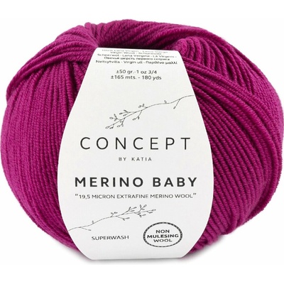 Katia Merino Baby Farba: 61 - Dark fuchsia