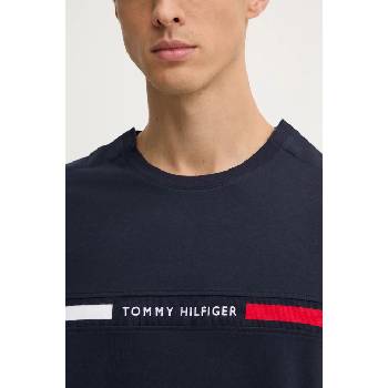 Tommy Hilfiger Памучна тениска Tommy Hilfiger в тъмносиньо с апликация MW0MW37390 (MW0MW37390)