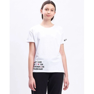 Winkiki kids Wear dívčí tričko Extraordinary bílá