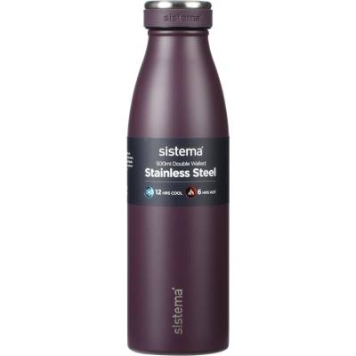 Sistema nerezová termoska Hydrate Stainless Steel 500 ml švestková