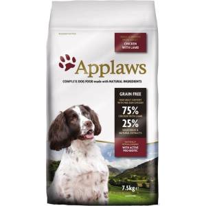 Applaws Adult Small & Medium Chicken with Lamb суха храна за кучета от малките и средни породи, 75% агне и пиле 7.5kg