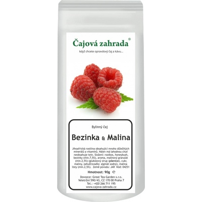 Čajová zahrada Rooibos Bezinka & Malina rooibos čaj 90 g