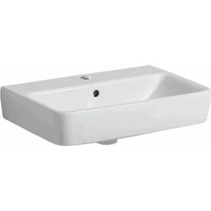 Geberit Selnova Компактна бяла окачена мивка с отвор за смесител (501.509.00.7)