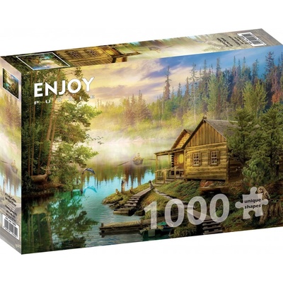 ENJOY Srub u řeky 1000 dílků
