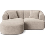 Cosmopolitan Design Светлокафяв ъглов диван от рипсено кадифе (ляв ъгъл) Campi - Cosmopolitan Design (COS_LC_S_266_F1_CAMPI1)