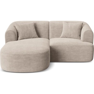 Cosmopolitan Design Светлокафяв ъглов диван от рипсено кадифе (ляв ъгъл) Campi - Cosmopolitan Design (COS_LC_S_266_F1_CAMPI1)