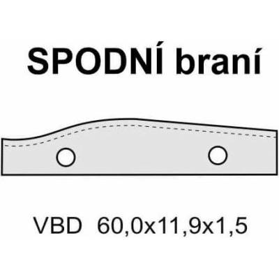 VBD 60,0x11,9x1,5 - pro frézu na výplně P694 (pár) - YH154