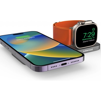 Cubenest 2in1 Magnetic Wireless charger S211 Fold Pro Grey