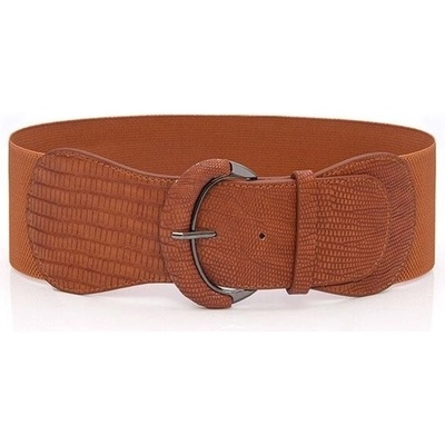 Lifestyle Dámský strečový široký pásek Kroko Hnědý F3214751s3