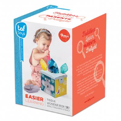 Образователна игра, Taf Toys, Кутия с кърпи, Коала, 13.5 X 13.5 см (TT12745)