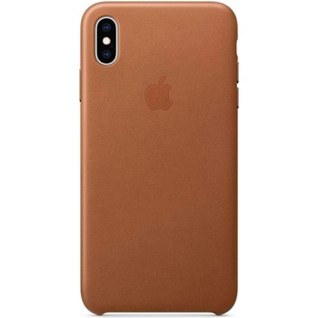 Apple iPhone Leather Case - оригинален кожен кейс (естествена кожа) за iPhone XS Max (кафяв)