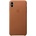 Apple iPhone Leather Case - оригинален кожен кейс (естествена кожа) за iPhone XS Max (кафяв)