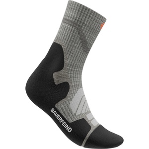 Bauerfeind Sports Дамски туристически чорапи Bauerfeind Sports Women's Outdoor Merino Mid Cut Socks Walking socks - Stone Grey - размер 43-46 (EU) (201-7781-0411)