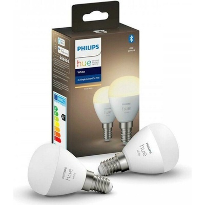 Philips Hue LED White Bluetooth žárovka E14 kapka set 2ks 8719514356771 2x5,7W 2x470lm 2700K P45 IP20