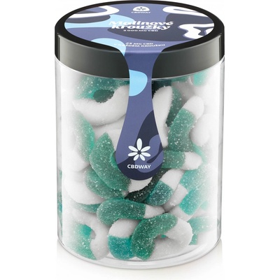 CBD WAY Kyselé želé kroužky s příchutí modrá malina 2000 mg 0,8 kg