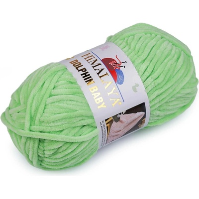 Pletací žinylková příze Dolphin Baby 100 g Varianta: 39 (80350) zelená limetková, Balení: 1 ks 49488/120346/258015