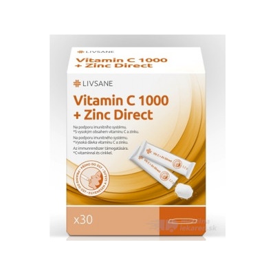 Livsane Vitamín C 1000 + Zinok Direct 30 ks