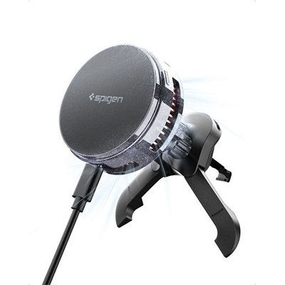 Spigen ESSENTIAL PELTIER EV25MFAQ държач за кола за вентилация, Qi2, ЧЕРЕН ACP10511 (ACP10511)