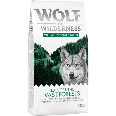 Wolf of Wilderness "Explore The Vast Forests" Weight Management bez obilnín 12 kg