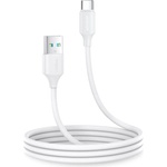 JOYROOM Кабел с гумирана оплетка за устройства с USB-C порт (100 см) - Joyroom Lost Lasting USB-A to USB-C Cable 3А (бял) (А9)