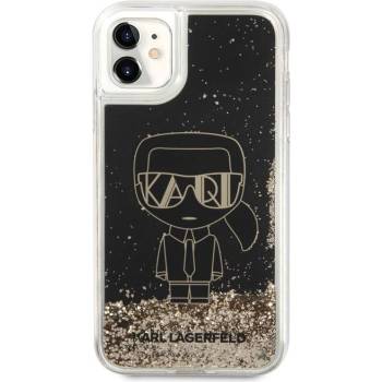 Image 1 of KARL LAGERFELD Гръб Karl Lagerfeld Liquid Glitter Gatsby Case за iPhone 11 - Черен