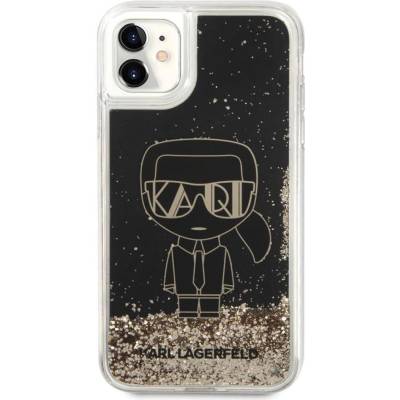 KARL LAGERFELD Гръб Karl Lagerfeld Liquid Glitter Gatsby Case за iPhone 11 - Черен
