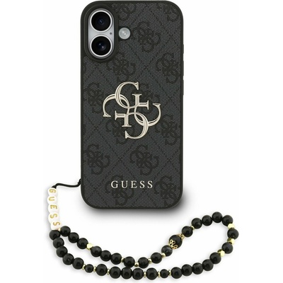 GUESS PU 4G Metal Logo Strap Задний Чехол за iPhone 17 Black Guess | Cheren | МЪЖЕ | UNI