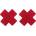 ostatní Taboom Nipple X Covers Red