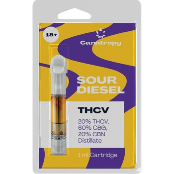 Canntropy THCV Cartridge Sour Diesel 20 % THCV 60 % CBG 20 % CBN 1 ml