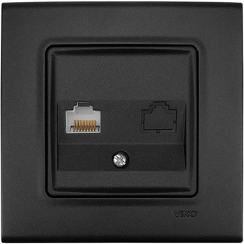 Image 1 of Panasonic РОЗЕТКА KOMПЮТЪРНА LIn LIfe 90404032 CAT5e ЧЕРНА (90404032)