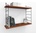 ASIR GROUP Етажерка ARMONI 58x72 cм кафява/черна (AS0993)