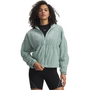 Under Armour Дамско яке Under Armour Womens Rival Woven Bungee Jacket - Blue/White