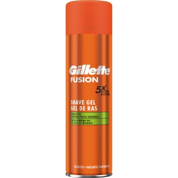 Gillette Fusion Гел за бръснене Sensitive, 200 ml