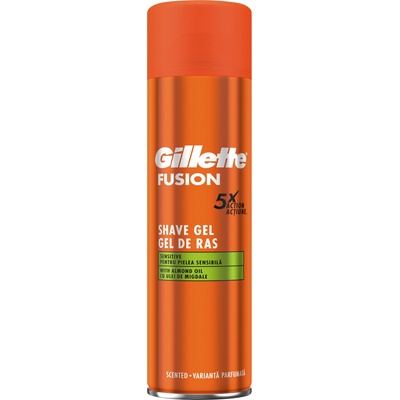 Gillette Fusion Гел за бръснене Sensitive, 200 ml