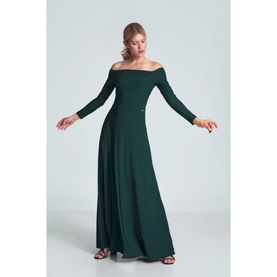 Figl maxi šaty s odhalenými rameny m707 green