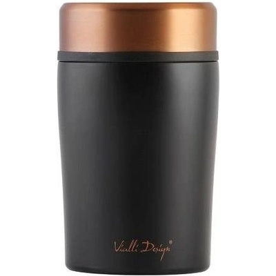 Vialli Design Fuori Termoska na jídlo černá zlatorůžová 500 ml
