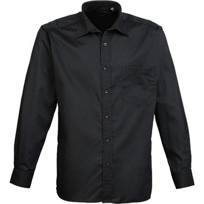 Premier Workwear pánská košile s dlouhým rukávem PR200 black