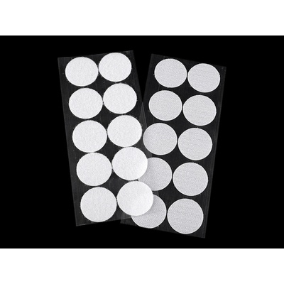 Suchý zip samolepicí kolečka Ø35 mm Varianta: 1 bílá, Balení: 1 karta 41021/75667/184338