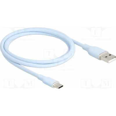 Delock 81222 USB 2.0 USB A vidlice USB C vidlice zlacený 1m modrý