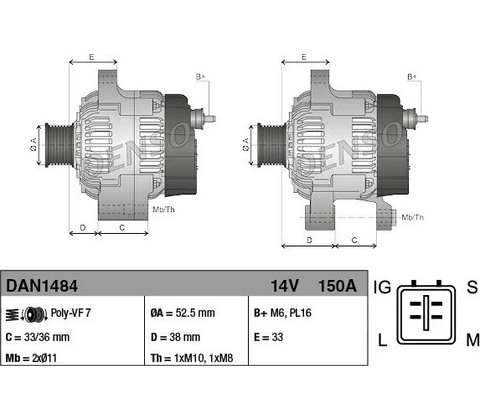 generátor DENSO DAN1484