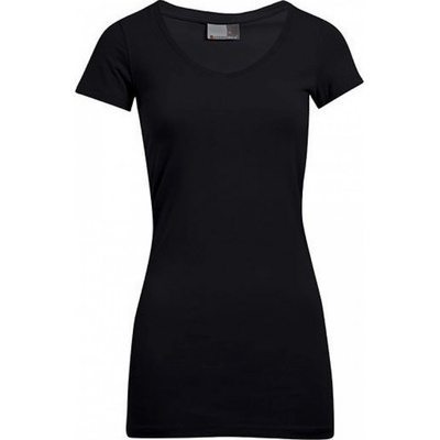 Promodoro Prodloužené slim-fit tričko do véčka černá