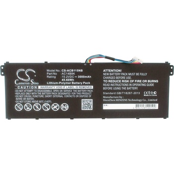 Cameron Sino ACER Aspire 5 A514-52G-59ZN, Aspire 7 A717-71G-51MF, AC14A8K, LiPo, 15.2V, 3000 mAh, CAMERON SINO (CS-ACB115NB)