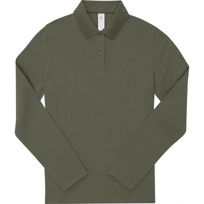 B&C Polokošile B&C My Polo 180 LSL women dlouhý rukáv dámská COT-01W462zk800 Maskáčová zelená