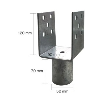 OZY Nadstavec na zemné skrutky "U" 90x90x120x52mm